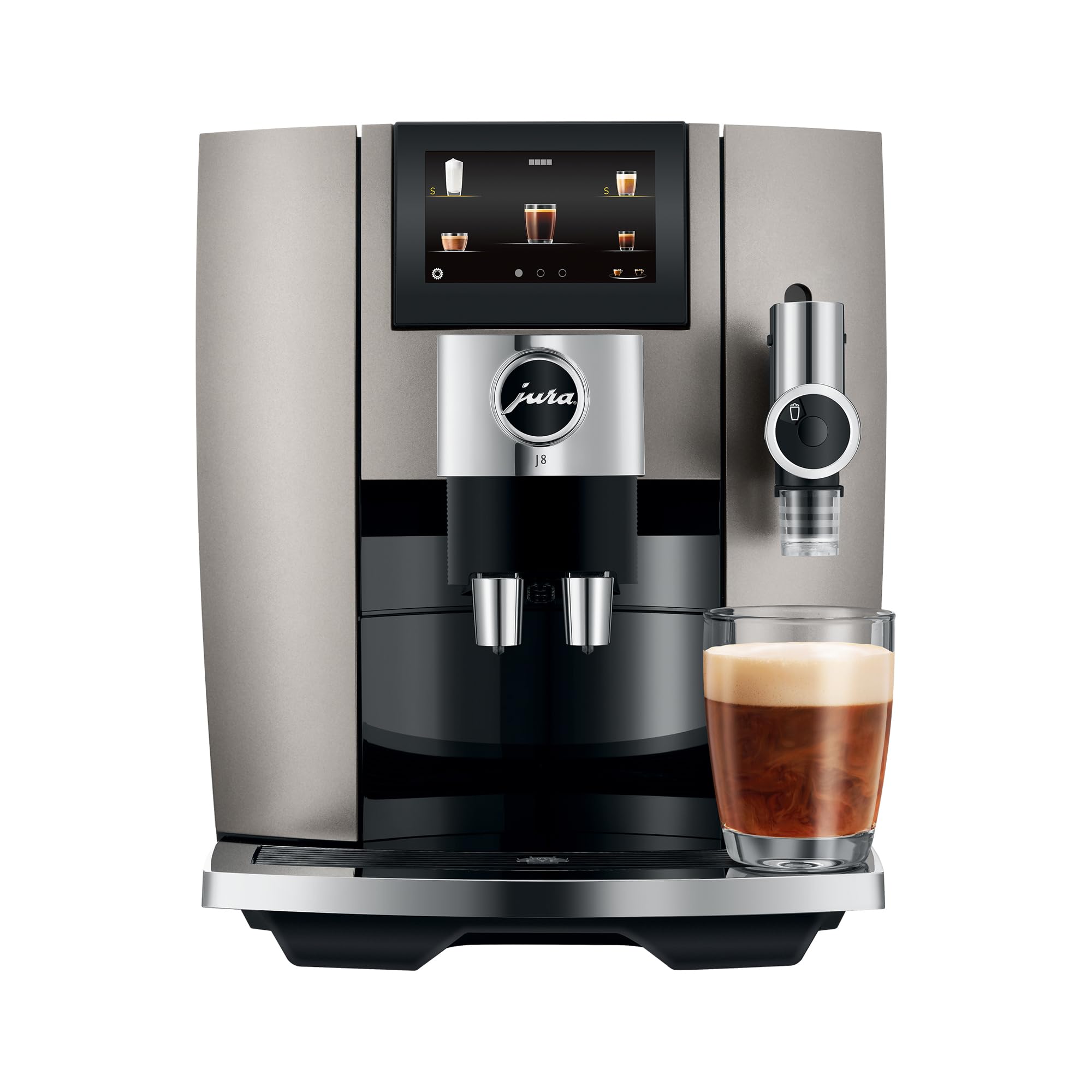 Jura J8 Espresso Machine – Café-Quality Coffee with Dual Spouts & Aroma Grinder – Midnight Silver Finish - Thumbnail 3
