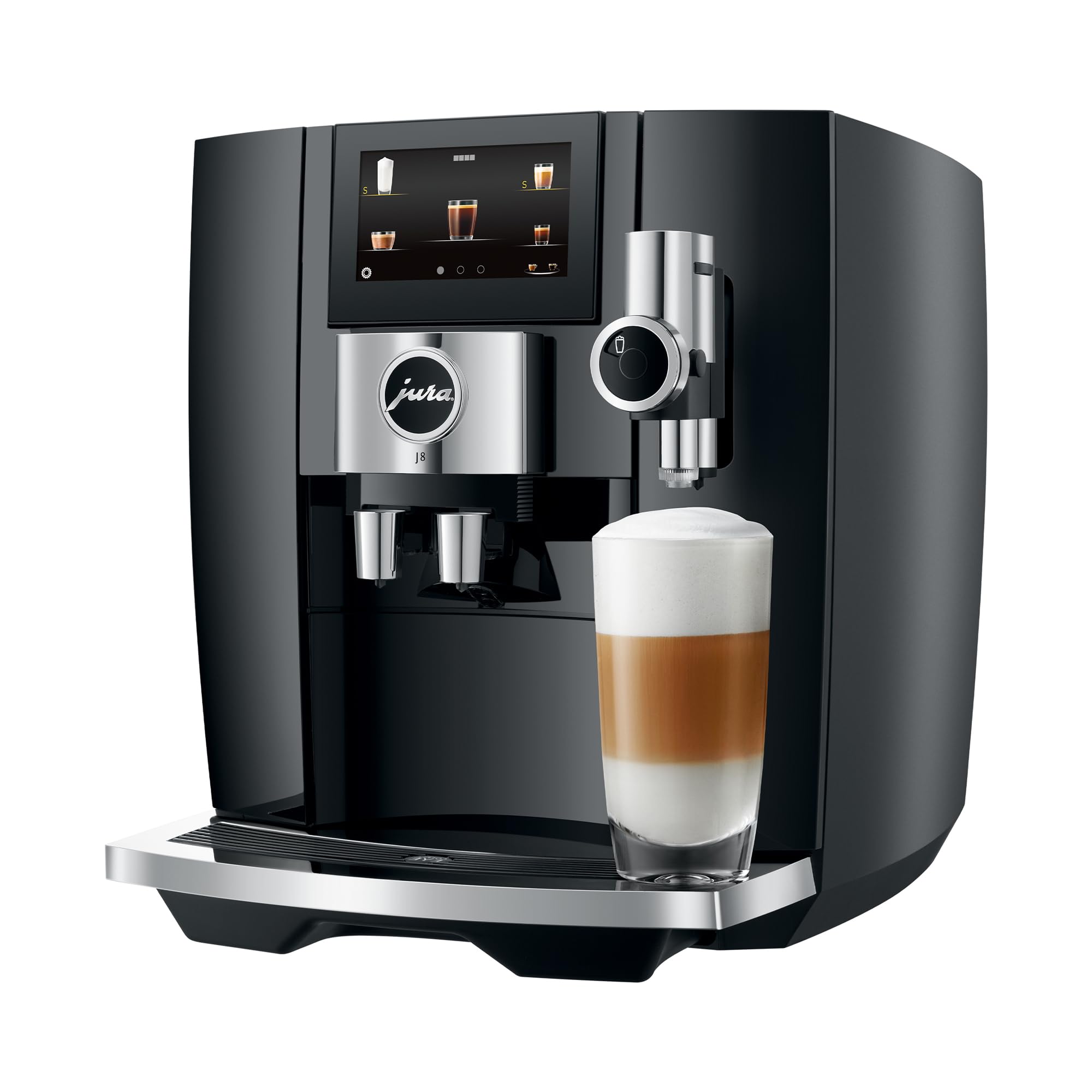 Jura J8 Espresso Machine – Café-Quality Coffee with Dual Spouts & Aroma Grinder – Midnight Silver Finish - Thumbnail 4