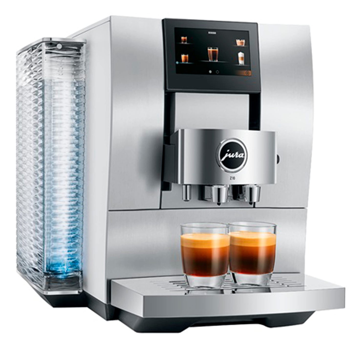 Jura Z10 Coffee Machine Aluminum White with Glass Milk Container